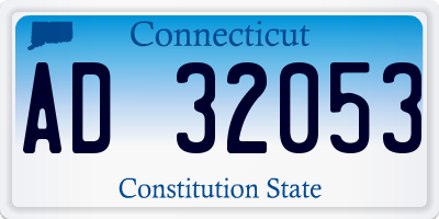 CT license plate AD32053