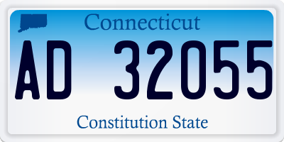 CT license plate AD32055