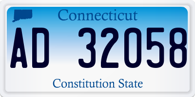 CT license plate AD32058