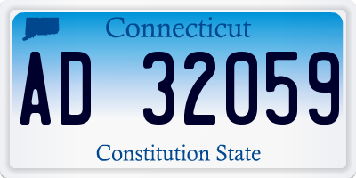 CT license plate AD32059