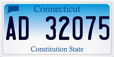 CT license plate AD32075