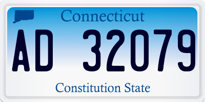 CT license plate AD32079