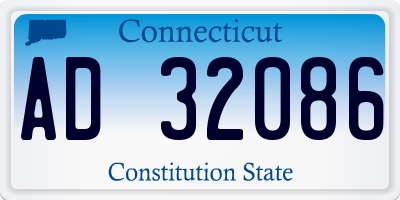 CT license plate AD32086