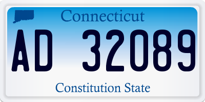 CT license plate AD32089