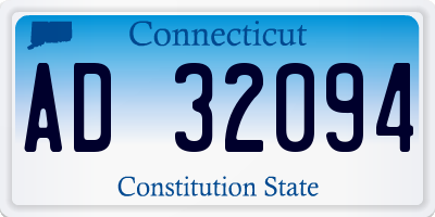 CT license plate AD32094