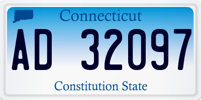 CT license plate AD32097