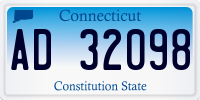 CT license plate AD32098