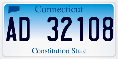 CT license plate AD32108