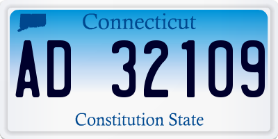 CT license plate AD32109