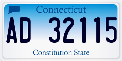 CT license plate AD32115