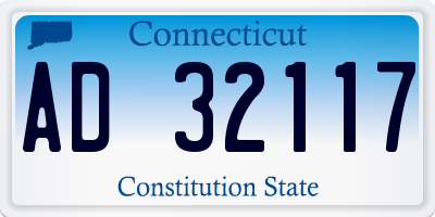 CT license plate AD32117