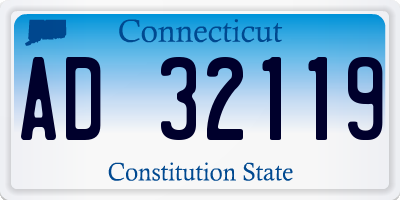 CT license plate AD32119