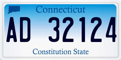 CT license plate AD32124