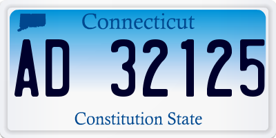 CT license plate AD32125