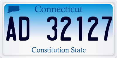 CT license plate AD32127