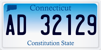CT license plate AD32129