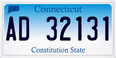 CT license plate AD32131