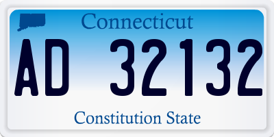 CT license plate AD32132