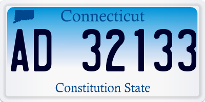 CT license plate AD32133