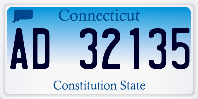 CT license plate AD32135