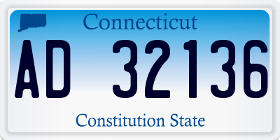 CT license plate AD32136