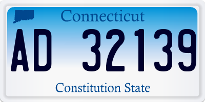 CT license plate AD32139