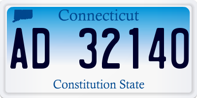 CT license plate AD32140