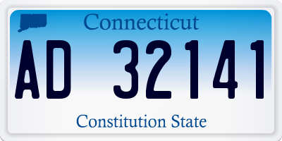 CT license plate AD32141