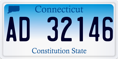 CT license plate AD32146