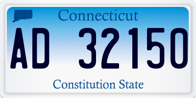 CT license plate AD32150