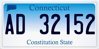 CT license plate AD32152