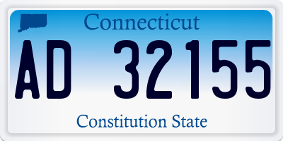 CT license plate AD32155