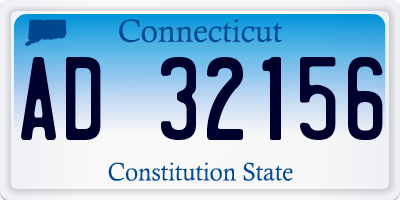 CT license plate AD32156