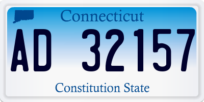 CT license plate AD32157