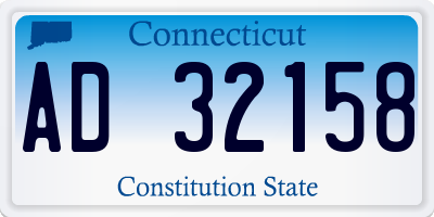 CT license plate AD32158