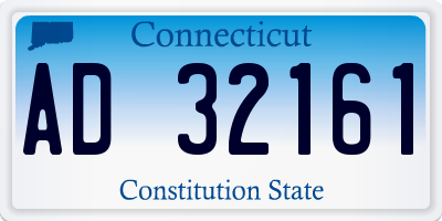 CT license plate AD32161