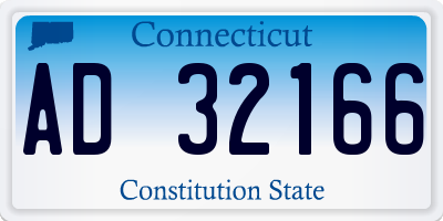 CT license plate AD32166