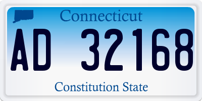 CT license plate AD32168