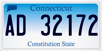 CT license plate AD32172