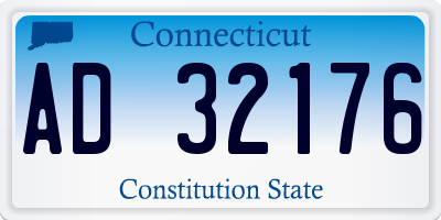 CT license plate AD32176