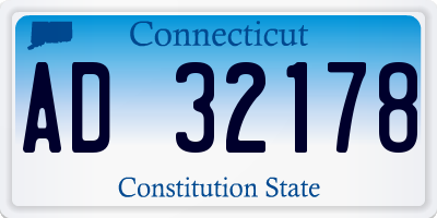 CT license plate AD32178