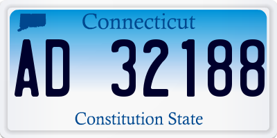 CT license plate AD32188