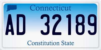 CT license plate AD32189