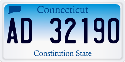 CT license plate AD32190