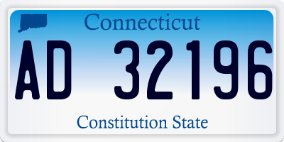 CT license plate AD32196