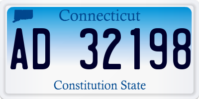 CT license plate AD32198