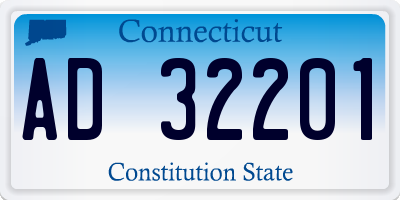 CT license plate AD32201