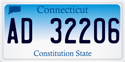 CT license plate AD32206