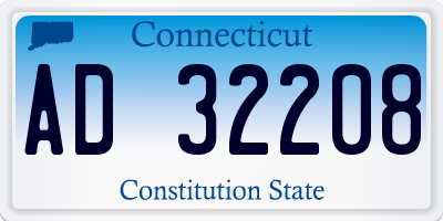 CT license plate AD32208