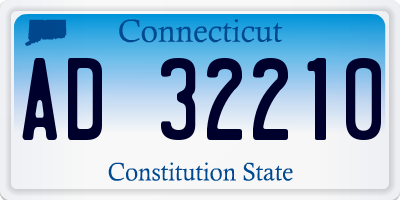 CT license plate AD32210